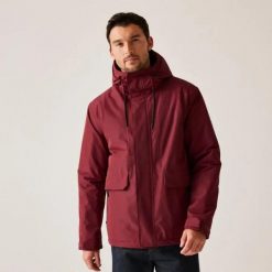 Kurtka wodoodporna Regatta Sterlings. Czerwone kurtki męskie Regatta, m, bez wzorów, z materiału, eleganckie, z kapturem. Za 316.00 zł.