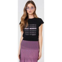 NA-KD T-shirt That Woman - Black. T-shirty damskie marki NA-KD. W wyprzedaży za 36.47 zł.