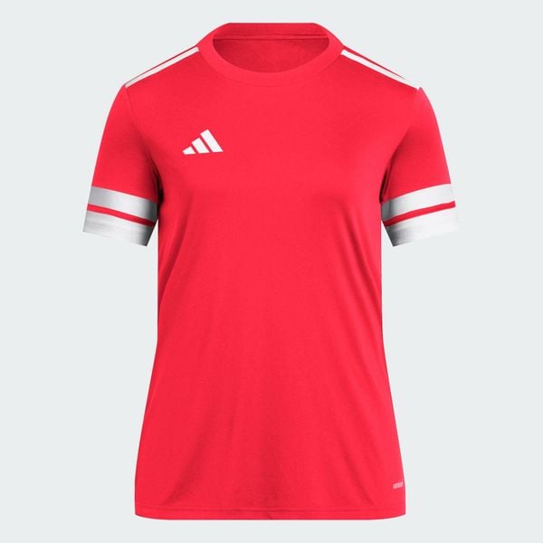 Koszulka Squadra 25. Białe koszulki sportowe damskie Adidas, l, bez wzorów, z materiału, klasyczne, bez kołnierzyka. Za 77.99 zł.