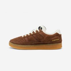 Sneakersy unisex Player 80 zamszowe Late Bloomers. Białe buty sportowe męskie Decathlon, bez wzorów, z gumy, trekkingowe. Za 299.99 zł.