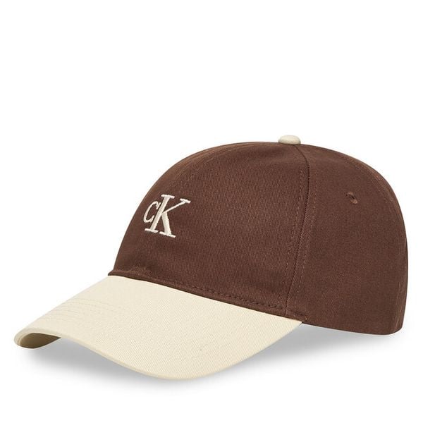 Czapka z daszkiem Calvin Klein. Brązowe czapki i kapelusze męskie Calvin Klein, bez wzorów. Za 109.99 zł.