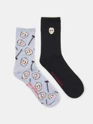 Wzorzyste skarpetki 2 pack Friday the 13th - wielobarwny. Skarpety męskie Sinsay, bez wzorów. Za 15.99 zł.