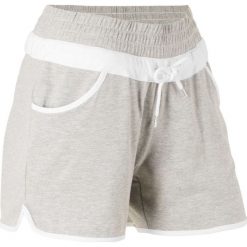 Szorty sportowe bonprix jasnoszary melanż. Spodnie dresowe damskie marki bonprix. Za 37.99 zł.