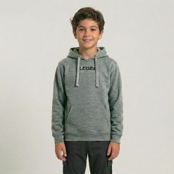 Junior Bluza Spalato z kapturem Szary Melanż. Czarne bluzy dla chłopców Legea, bez wzorów, z bawełny, bez ramiączek, z kapturem. Za 180.00 zł.