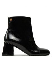 LOVE MOSCHINO Botki JA21117G0LII0000 Czarny. Czarne botki damskie Love Moschino, z lakierowanej skóry, bez obcasa, na słupku, bez zapięcia. Za 1,159.00 zł.