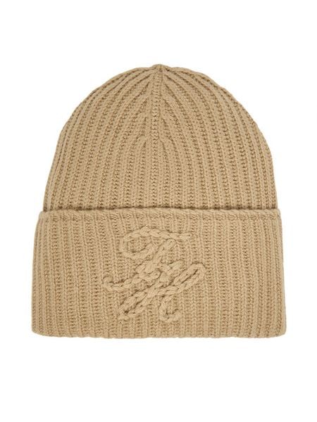 Tommy Hilfiger Czapka Th Elevated Script AW0AW17777 Beżowy. Brązowe czapki i kapelusze damskie Tommy Hilfiger, na zimę, bez wzorów, z wełny. Za 299.99 zł.