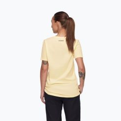 Koszulka damska Mammut Core Classic. Żółte koszulki sportowe damskie Mammut, bez wzorów, bez kołnierzyka, bez ramiączek, trekkingowe. Za 149.99 zł.