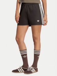 Adidas Szorty sportowe Lace 3 Stripes LG4266 Brązowy Regular Fit. Brązowe szorty sportowe damskie Adidas, m, bez wzorów, z bawełny, sportowe. Za 179.99 zł.