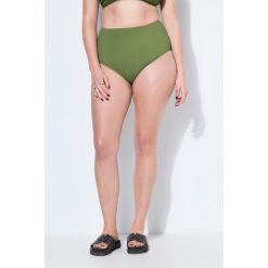 Damskie dół od bikini majtki nadruk wysoki stan modelujące. Zielone bikini damskie Ulla Popken, plus size, bez wzorów, plus size. Za 99.99 zł.