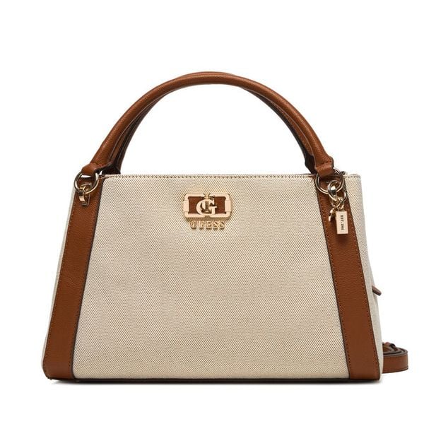 Torebka Guess. Brązowe torebki do ręki damskie Guess, z aplikacjami, bez dodatków. Za 428.99 zł.