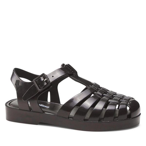 Sandały Melissa. Czarne sandały dziewczęce Melissa, bez zapięcia. Za 194.99 zł.