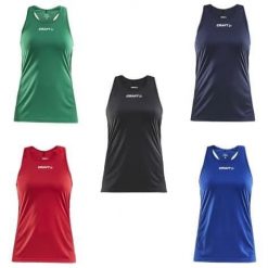 Koszulka treningowa damska Craft Rush Ärmellos. Czarne koszulki sportowe damskie Craft, l, bez wzorów, z materiału, bez kołnierzyka, bez ramiączek, na fitness i siłownię. Za 171.00 zł.