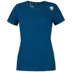 Koszulka damska Rafiki Mello LT. Niebieskie koszulki sportowe damskie Rafiki, bez wzorów, bez kołnierzyka, bez ramiączek, wspinaczkowe. Za 248.05 zł.