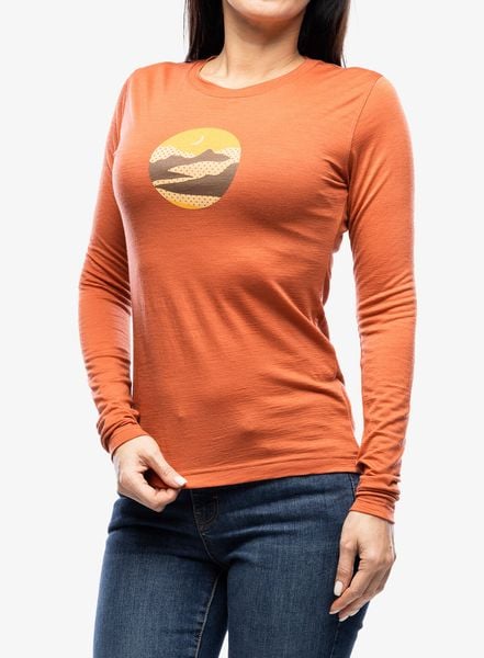 Bluza termoaktywna damska Sensor Merino Active Triglav Tee LS. Czerwone bluzy damskie Sensor, l, bez wzorów, z materiału, bez kaptura. Za 317.89 zł.