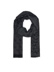 Guess Szal AW5531 VIS03 Czarny. Czarne czapki i kapelusze damskie Guess, z aplikacjami, z wiskozy. Za 234.99 zł.