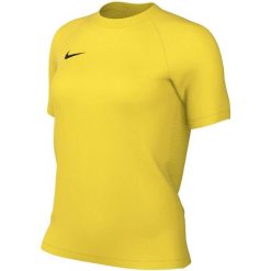Koszulka damska Nike Dri-Fit Park VIII. Żółte koszulki sportowe damskie Nike, bez wzorów, z materiału, sportowe, bez kołnierzyka. Za 66.99 zł.