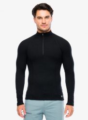 Bluza termoaktywna Sensor Merino DF Tee L/S Zip. Czarne bluzy męskie Sensor, na lato, l, bez wzorów, z materiału, bez kaptura. Za 306.89 zł.