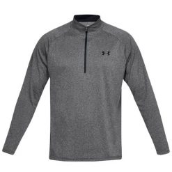 Koszulka z długim rękawem Męska Under Armour Tech™ ½ Zip. Czarne koszulki sportowe męskie Under Armour, m, bez wzorów, z materiału, bez kołnierzyka, bez ramiączek, na fitness i siłownię. Za 205.25 zł.