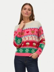 Vero Moda Sweter New Christmas 10334011 Kolorowy Regular Fit. Swetry damskie Vero Moda, xs, bez wzorów, z syntetyku, bez kołnierzyka, bez ramiączek, bez kaptura. Za 139.99 zł.