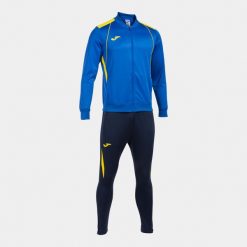 Dziecięcy dres Joma Championship VII. Niebieskie spodnie sportowe dla chłopców Joma, bez wzorów, z dresówki, sportowe, na fitness i siłownię. Za 374.00 zł.
