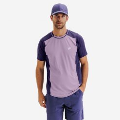 Koszulka tenisowa męska Kuikma Dry. Fioletowe koszulki sportowe męskie KUIKMA, l, bez wzorów, z elastanu, bez kołnierzyka, bez ramiączek, tenisowe. Za 79.99 zł.