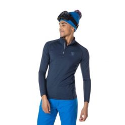 Koszulka termoaktywna Rossignol Classique 1/2 Zip granatowa. Niebieskie bluzy męskie Rossignol, na zimę, m, bez wzorów, bez kołnierzyka, bez ramiączek, narciarskie. W wyprzedaży za 374.00 zł.