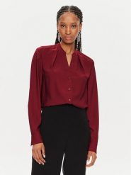 Calvin Klein Koszula K20K207167 Bordowy Regular Fit. Czerwone bluzki damskie Calvin Klein, bez wzorów, z syntetyku, biznesowe, bez kołnierzyka, bez ramiączek. Za 249.99 zł.