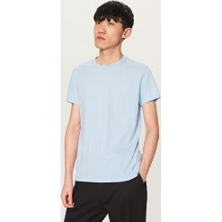 Melanżowy T-shirt BASIC - Niebieski. T-shirty męskie marki Giacomo Conti. W wyprzedaży za 14.99 zł.