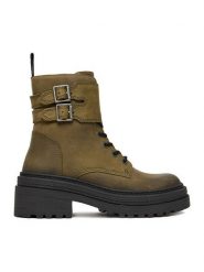 G-Star Raw Trzewiki CEO-WI34-ALASKA-03 Zielony. Zielone botki damskie G-Star Raw, ze skóry, retro, bez obcasa, na płaskiej podeszwie, bez zapięcia. Za 449.99 zł.