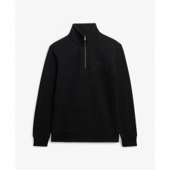 Bluza z zamkiem błyskawicznym Superdry Essential Logo Henley. Czarne bluzy męskie Superdry., m, bez wzorów, bez kaptura. Za 327.70 zł.