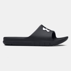 Klapki na basen męskie Under Armour Core Pth Sl. Czarne klapki męskie Under Armour, z materiału. Za 173.00 zł.