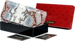 4U Cavaldi Duży, rozbudowany portfel damski zdobiony wzorem wężowej skóry Cavaldi. Portfele damskie 4U Cavaldi, z aplikacjami, ze skóry. Za 121.95 zł.