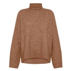 Sweter Deha Lounge Z Golfem Damskie. Brązowe swetry damskie Deha, m, bez wzorów, z elastanu, eleganckie, bez kołnierzyka, bez ramiączek, długie, bez kaptura. Za 551.99 zł.
