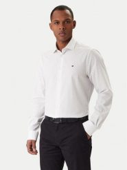 Tommy Hilfiger Koszula MW0MW41660 Biały Slim Fit. Białe koszule męskie Tommy Hilfiger, m, bez wzorów, z bawełny, bez kołnierzyka, bez ramiączek. Za 369.99 zł.