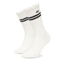 Skarpety długie Lacoste. Białe skarpety damskie Lacoste, bez wzorów. Za 159.99 zł.