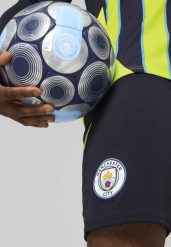 Męskie szorty Manchester City 24/25 PUMA New Navy Blue. Niebieskie szorty męskie Puma, na jesień, m, bez wzorów, z materiału, klasyczne. Za 191.20 zł.