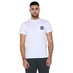 Koszulka z bawełna z kieszenie na co dzień. Białe koszulki sportowe męskie LEONE 1947 APPAREL, bez wzorów, z bawełny, bez kołnierzyka, bez ramiączek, na fitness i siłownię. W wyprzedaży za 67.30 zł.