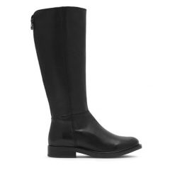 Kozaki Lasocki. Czarne kozaki damskie Lasocki, bez obcasa, na płaskiej podeszwie. Za 429.99 zł.