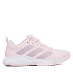 Buty halowe adidas. Czerwone obuwie sportowe damskie Adidas, bez wzorów. Za 399.99 zł.