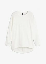 Bluza oversize z czystej bawełny. Czerwone bluzy damskie bonprix, bez wzorów, z bawełny, bez kaptura. Za 97.99 zł.