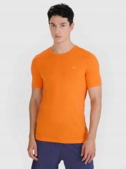 T-SHIRT MĘSKI 4F KOSZULKA DO BIEGANIA SZYBKOSCHNĄCA. Koszulki sportowe męskie 4f, l, bez wzorów, z dresówki, biznesowe, bez kołnierzyka. Za 129.99 zł.