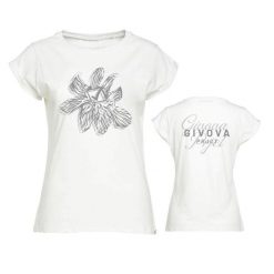 Givova Lady Floral damska koszulka - L. Białe koszulki sportowe damskie Givova, l, bez wzorów, bez kołnierzyka, bez ramiączek, rowerowe. Za 270.99 zł.