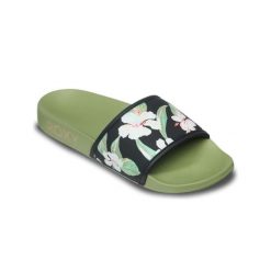 Sandały dla Kobiety SLIPPY IV Zielony. Zielone obuwie sportowe damskie Roxy, bez wzorów, z gumy. Za 129.99 zł.