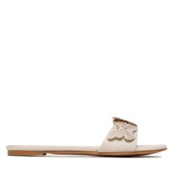 Klapki Eva Minge. Brązowe klapki damskie Eva Minge, bez wzorów, bez obcasa. Za 399.99 zł.