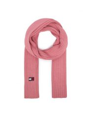 Tommy Hilfiger Szalik Heritage AW0AW18983 Różowy jasny. Czerwone szaliki i chusty damskie Tommy Hilfiger, bez wzorów, z bawełny. Za 209.99 zł.