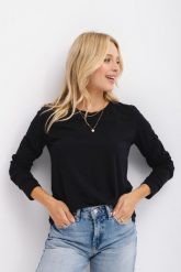 BLUZKA INGA CZARNA Z HAFTEM M - Flawless. Czarne bluzki damskie Flawless, m, bez wzorów, z bawełny, biznesowe, bez kołnierzyka, bez ramiączek. Za 227.00 zł.