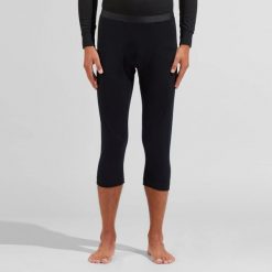 Legginsy termoaktywne męskie Odlo MERINO 200. Czarne legginsy sportowe męskie Odlo, m, bez wzorów, z materiału, narciarskie. Za 345.10 zł.