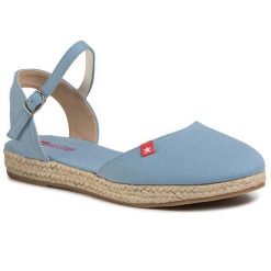 Espadryle Big Star Shoes. Niebieskie klapki damskie BIG STAR SHOES, bez wzorów, bez obcasa, bez zapięcia. Za 89.99 zł.