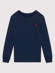 Polo Ralph Lauren Bluzka Ls Cn 322843804002 Granatowy Regular Fit. Niebieskie t-shirty dla chłopców Polo Ralph Lauren, bez wzorów, z bawełny, bez ramiączek. Za 209.99 zł.