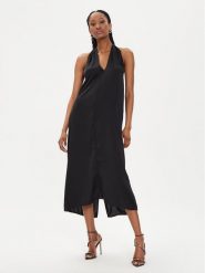 Bruuns Bazaar Sukienka koktajlowa Phia BBW3962 Czarny Regular Fit. Czarne sukienki damskie Bruuns Bazaar, bez wzorów, z jedwabiu, wizytowe, bez kołnierzyka, bez ramiączek. Za 559.99 zł.